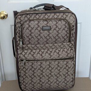 Coach Wheeled Carry-On Luggage Suitcase Brown